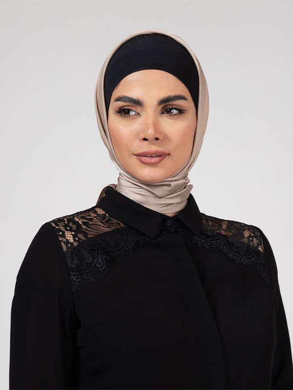 شومیز زنانه مجلسی کرپ حریر تور دار پشت باز یقه دراپه کلاسیک آنیکا