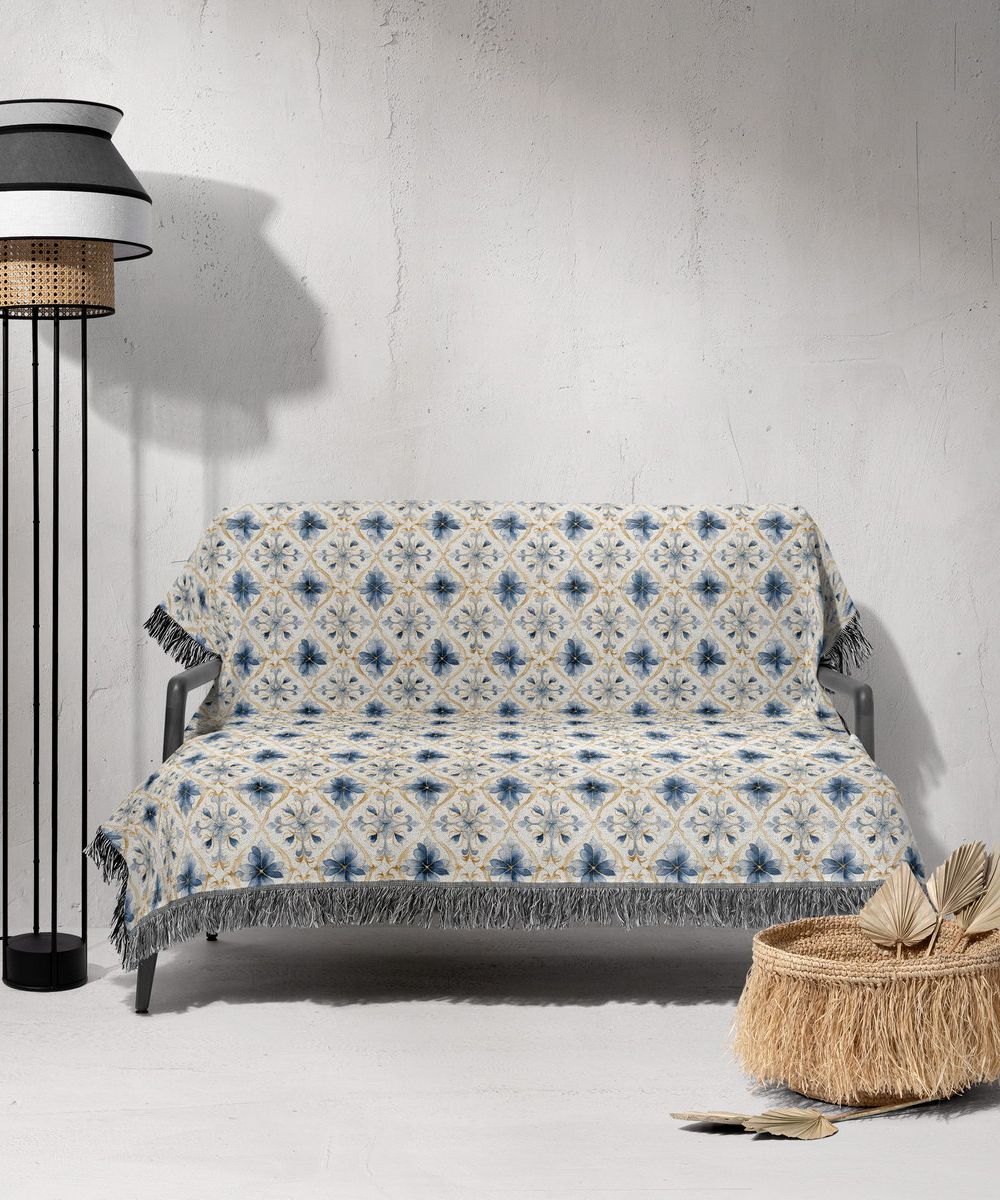 شال مبل ریش دار sofa shawl 1