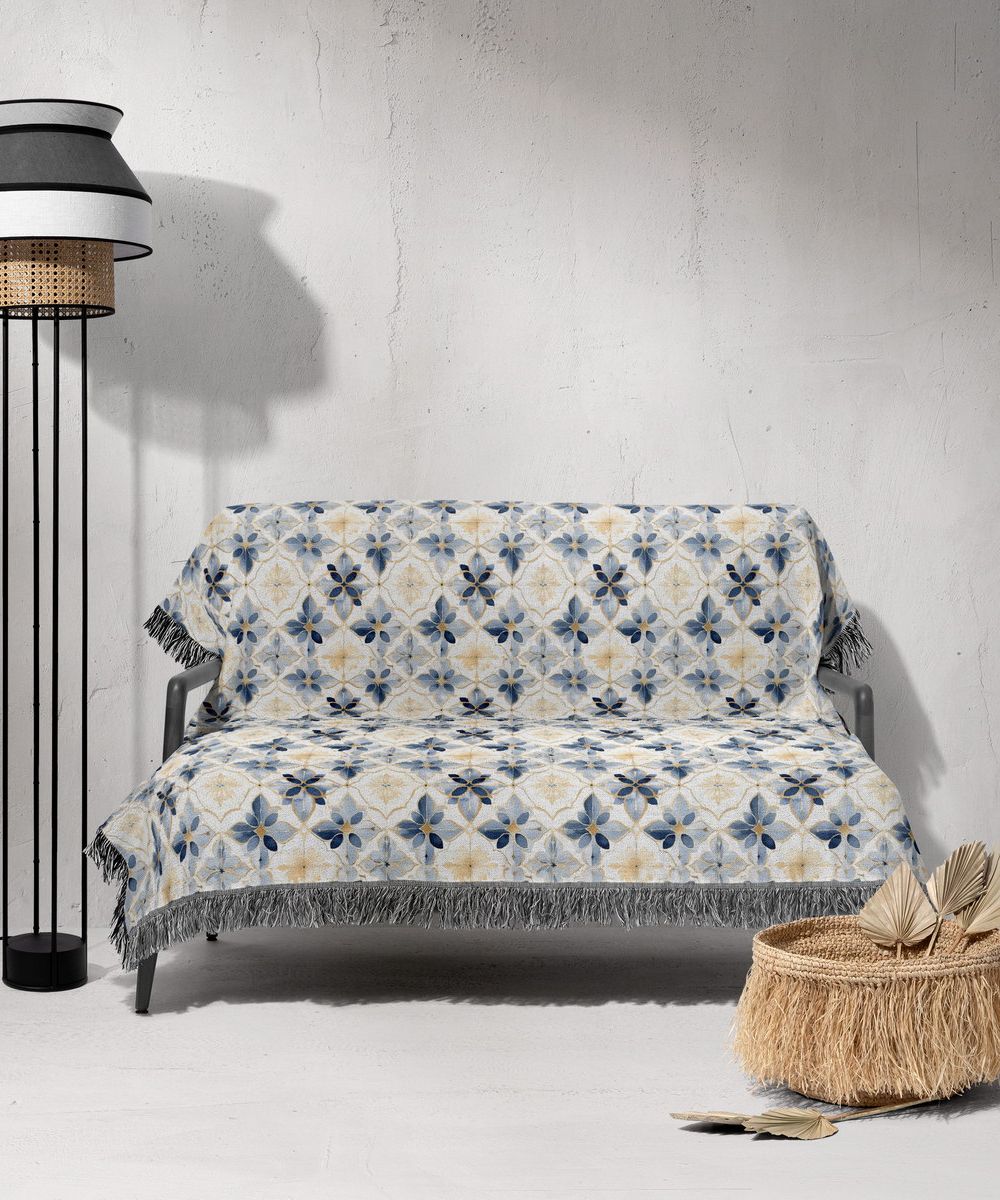 شال مبل ریش دار sofa shawl 2