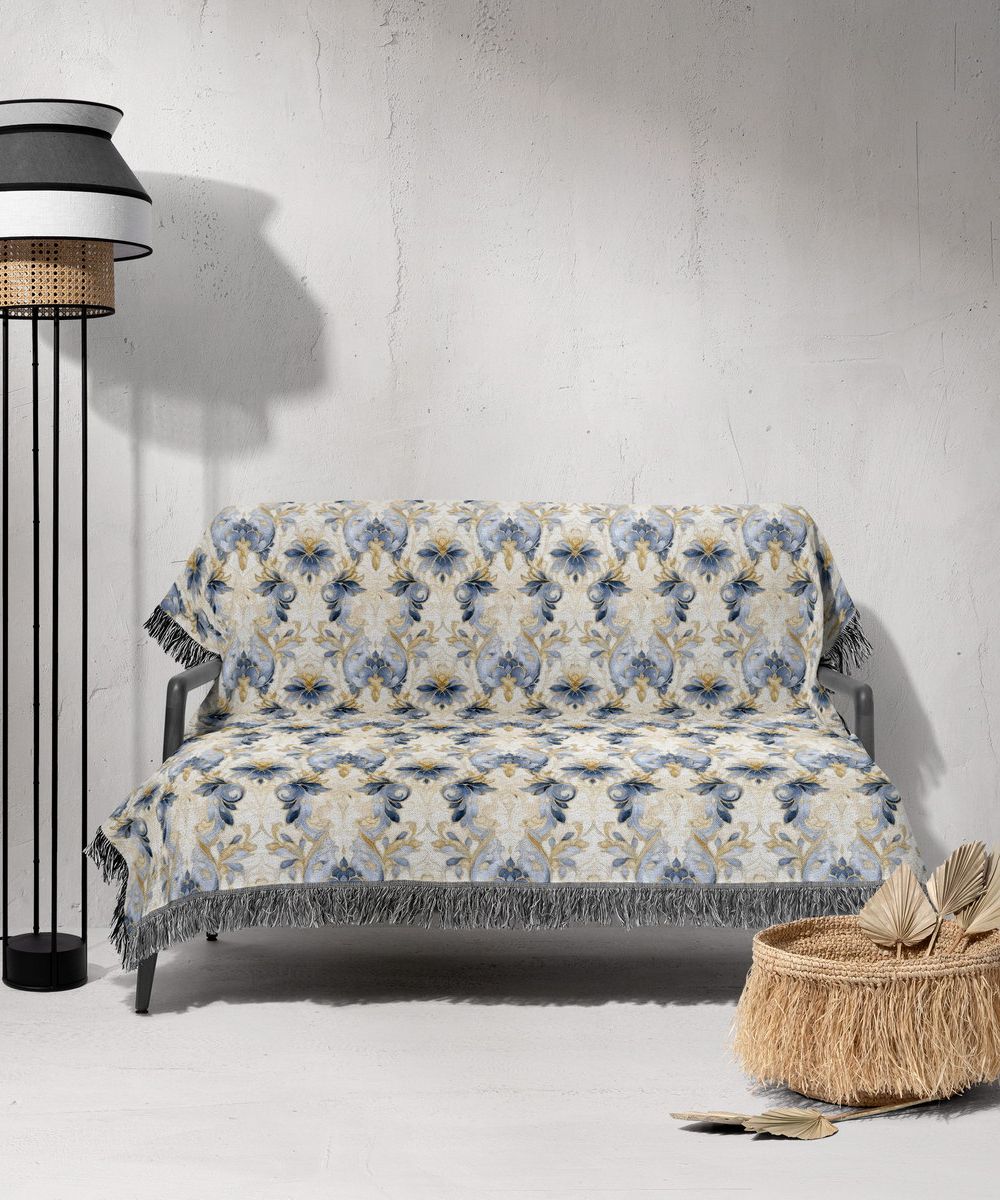 شال مبل ریش دار sofa shawl 3
