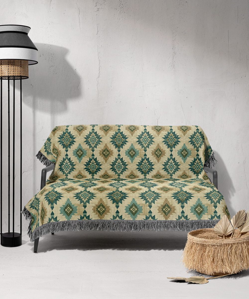 شال مبل ریش دار sofa shawl 7