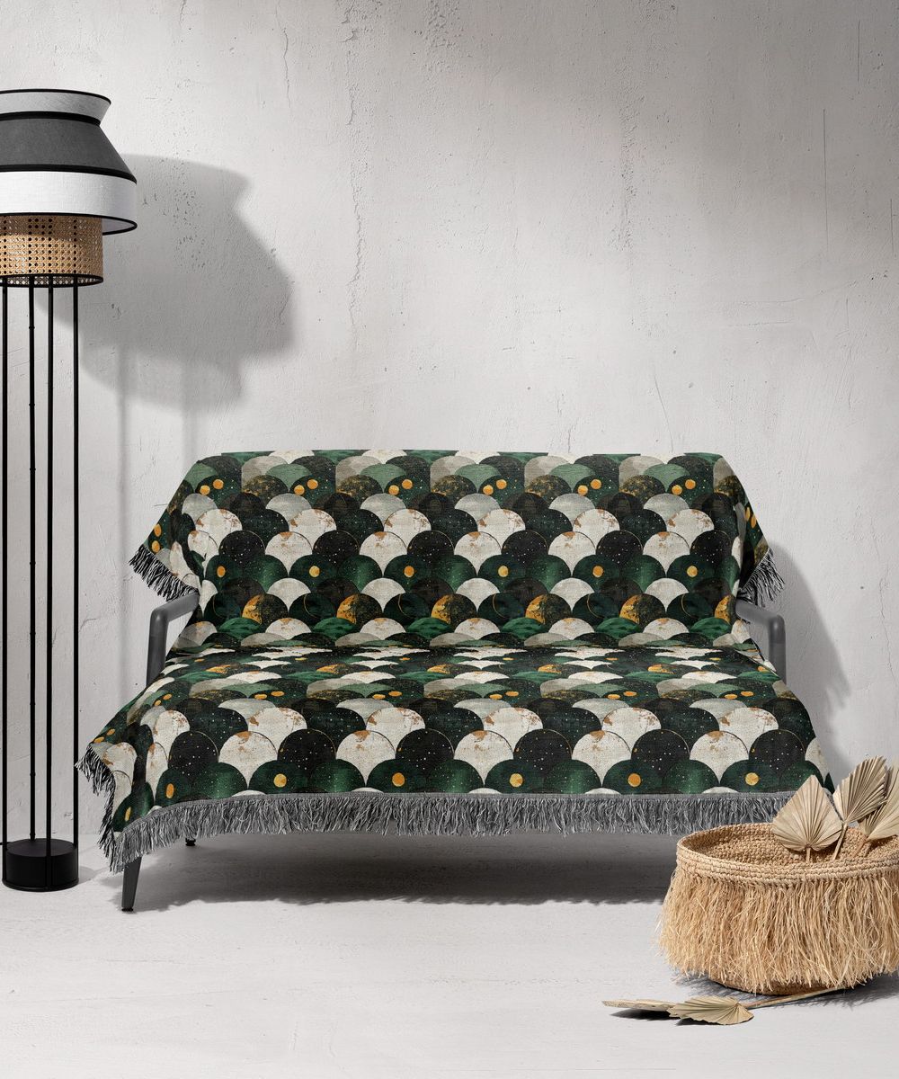شال مبل ریش دار sofa shawl 12
