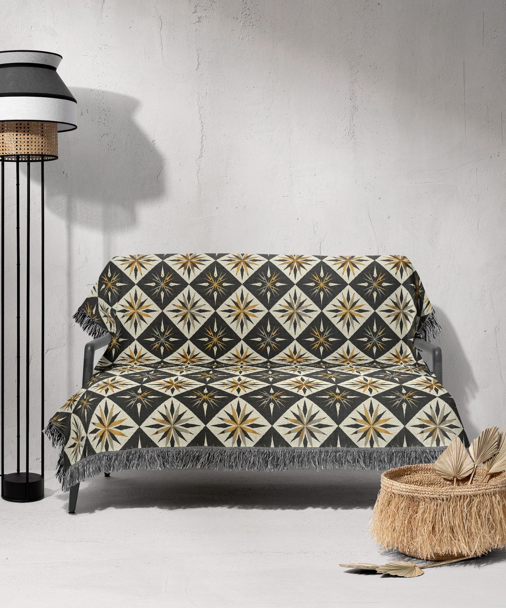 شال مبل ریش دار sofa shawl 13