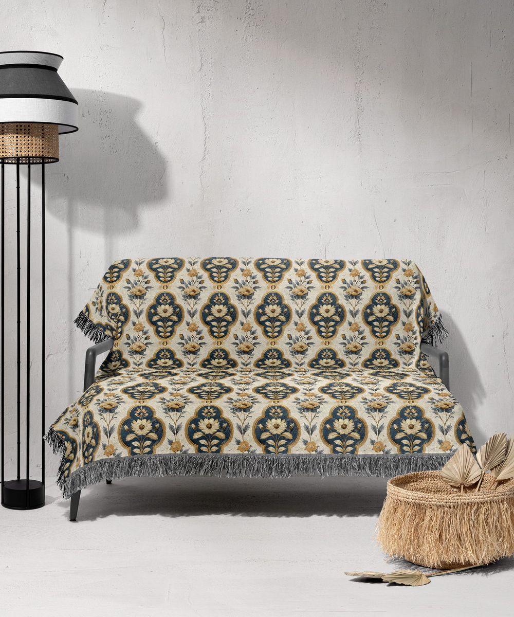 شال مبل ریش دار sofa shawl 15