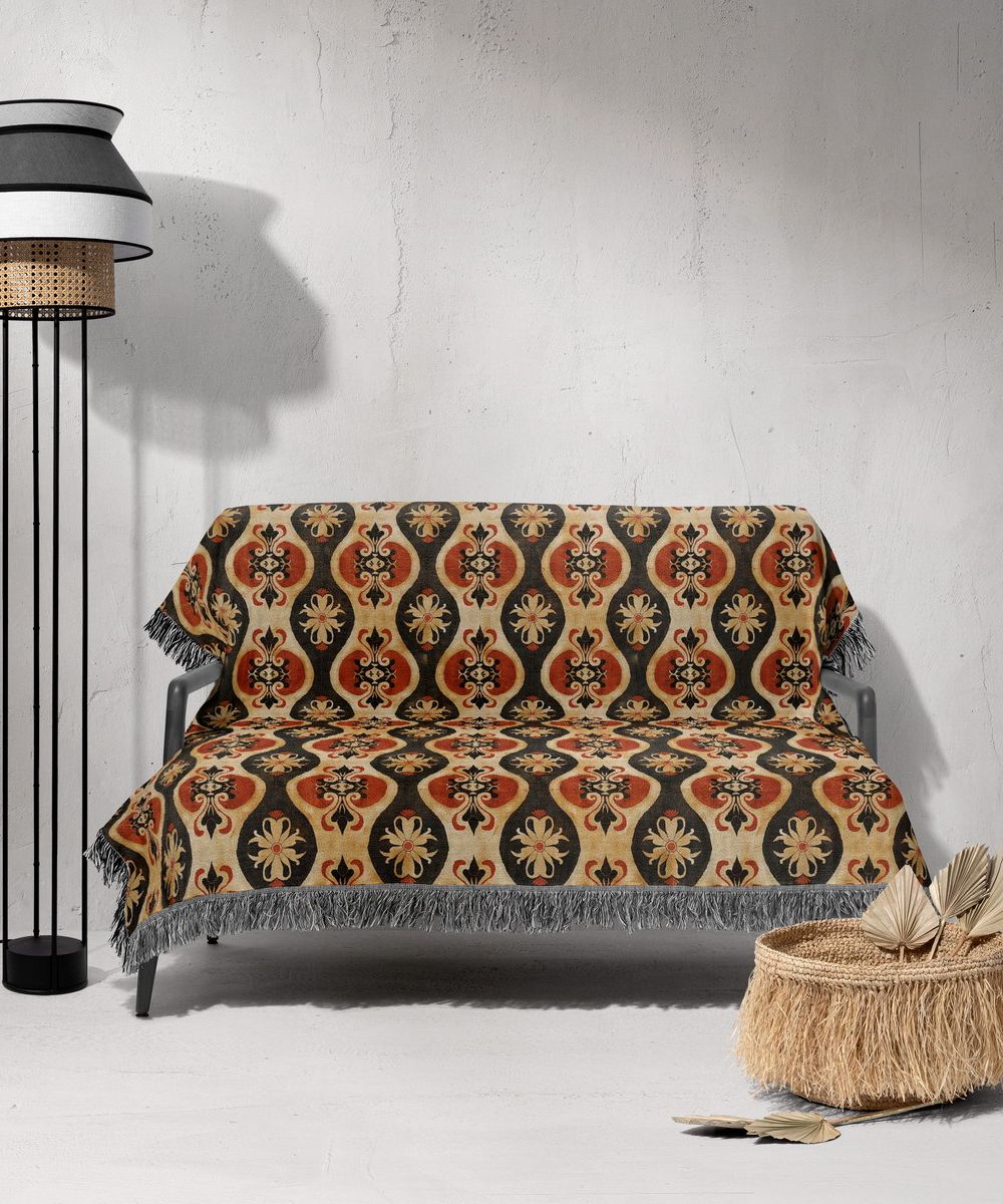 شال مبل ریش دار sofa shawl 18
