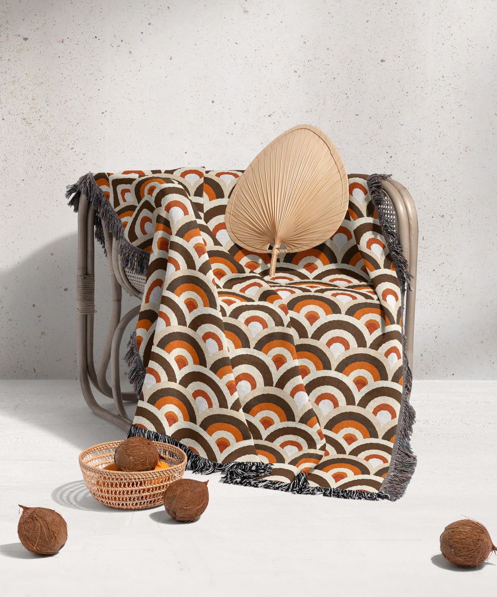 شال مبل ریش دار sofa shawl 19