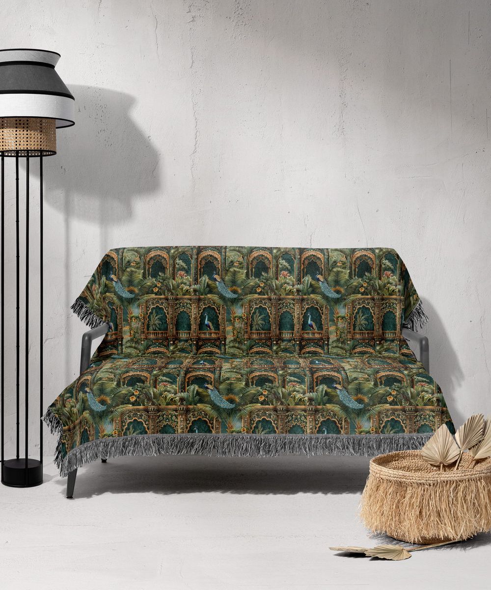 شال مبل ریش دار sofa shawl 21