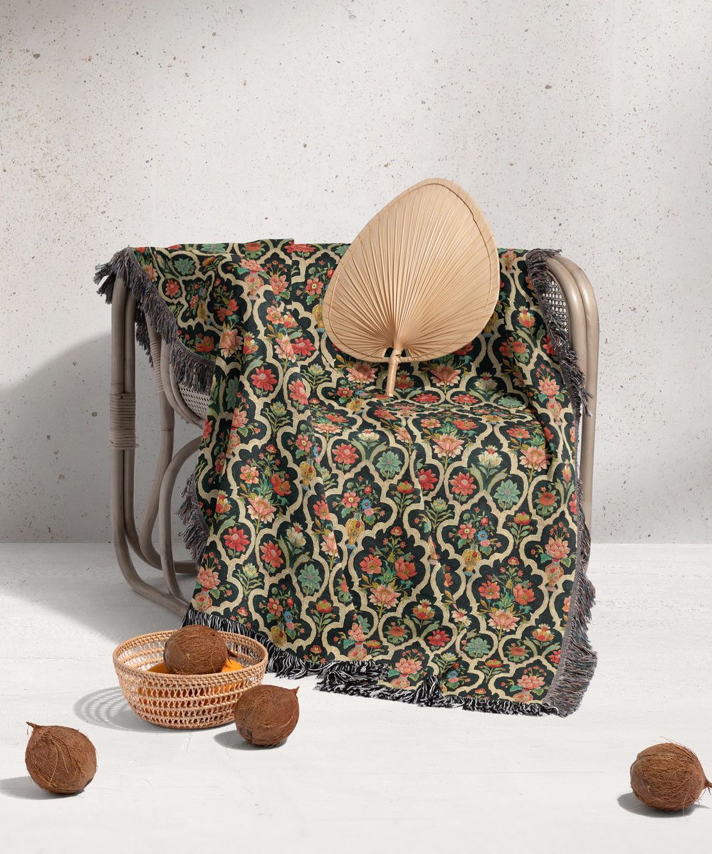 شال مبل ریش دار sofa shawl 25