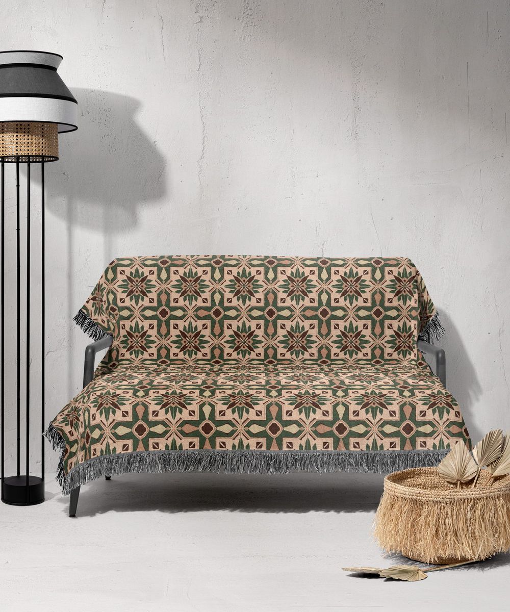 شال مبل ریش دار sofa shawl 27