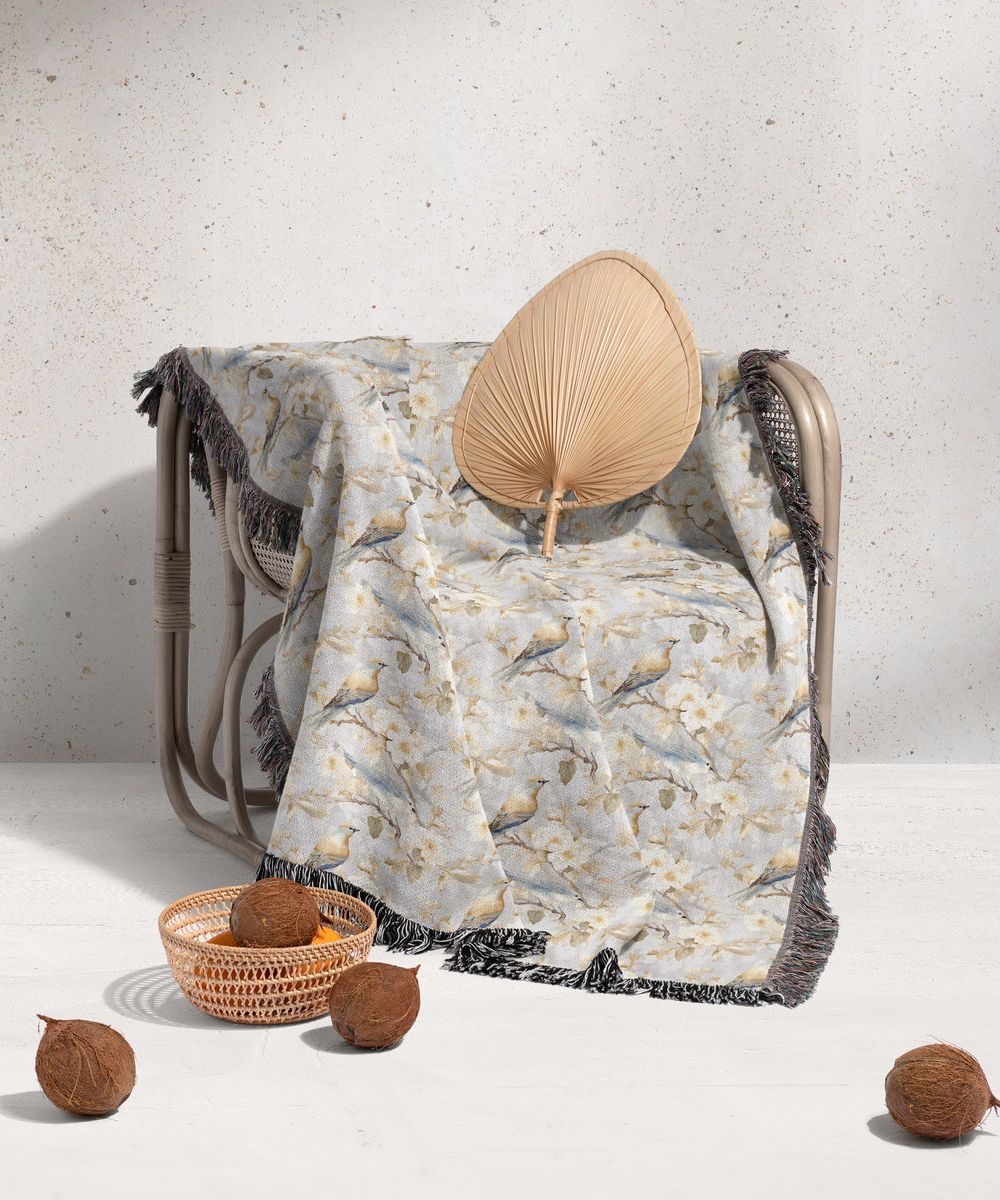 شال مبل ریش دار sofa shawl 32