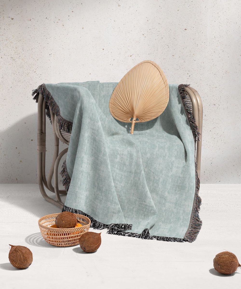شال مبل ریش دار sofa shawl 34