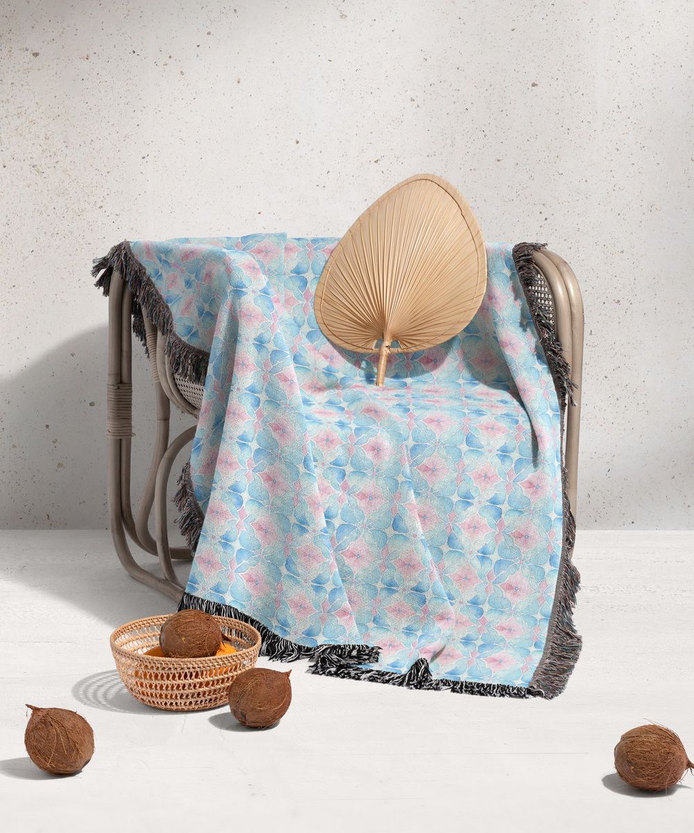 شال مبل ریش دار sofa shawl 41