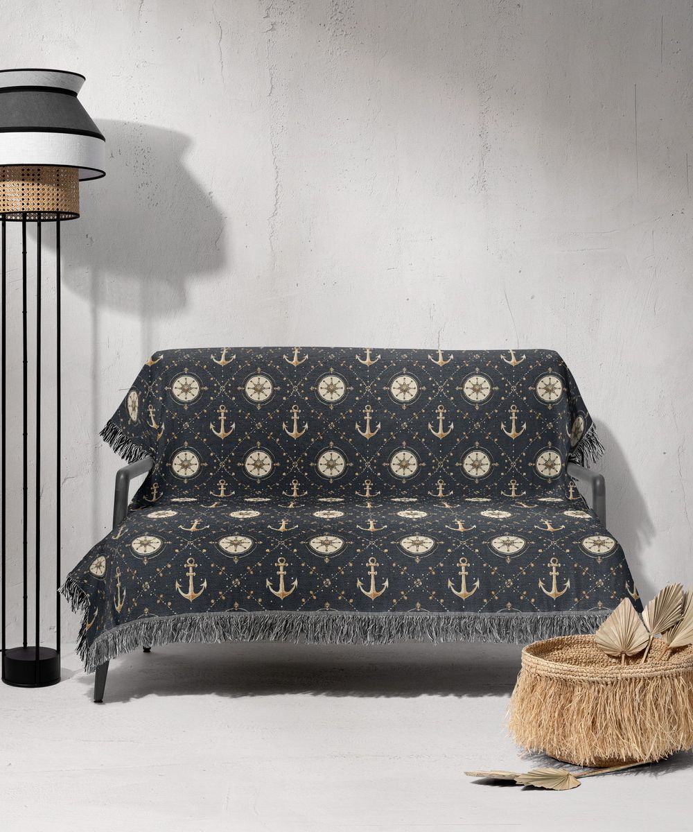 شال مبل ریش دار sofa shawl 42