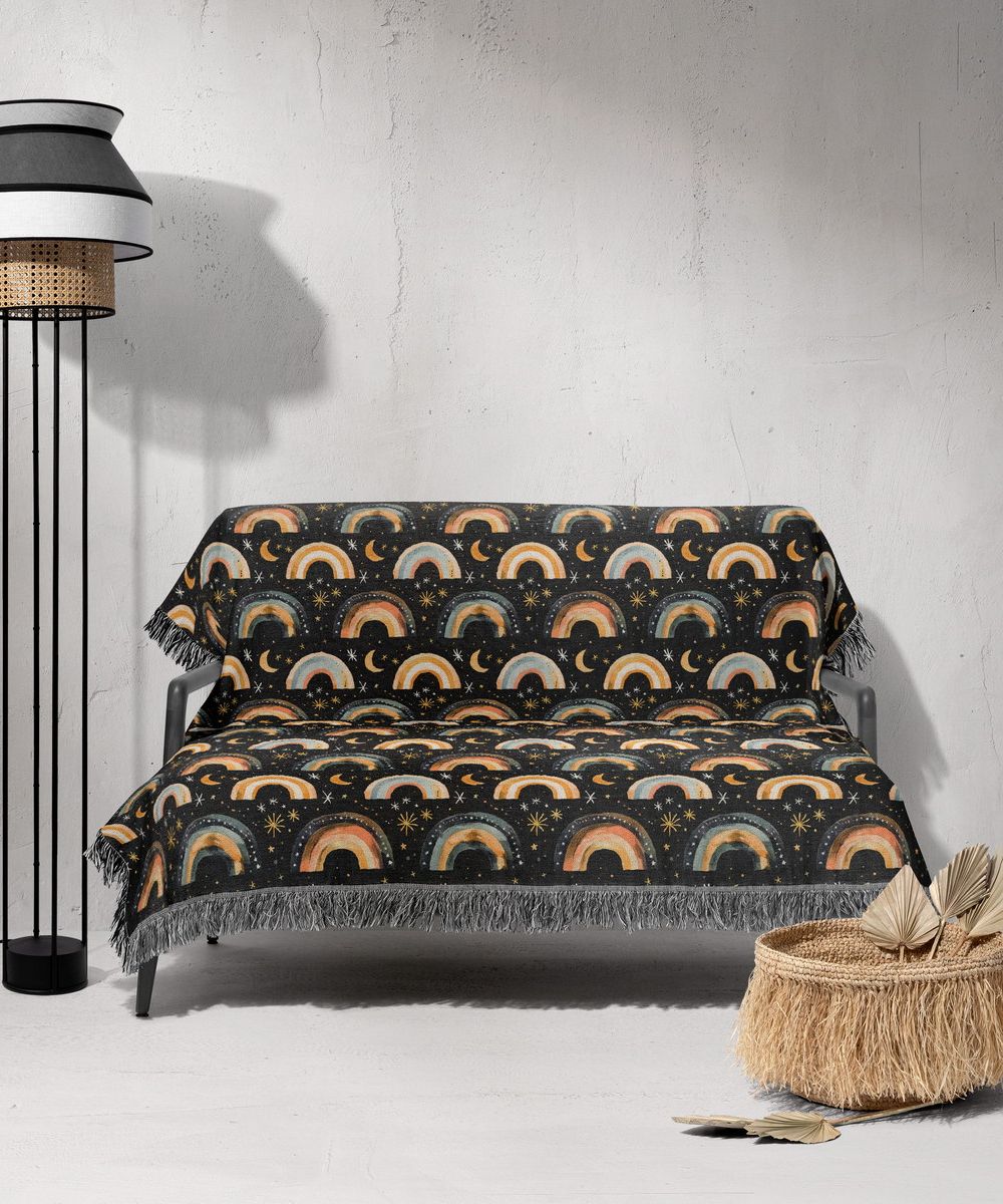 شال مبل ریش دار sofa shawl 47