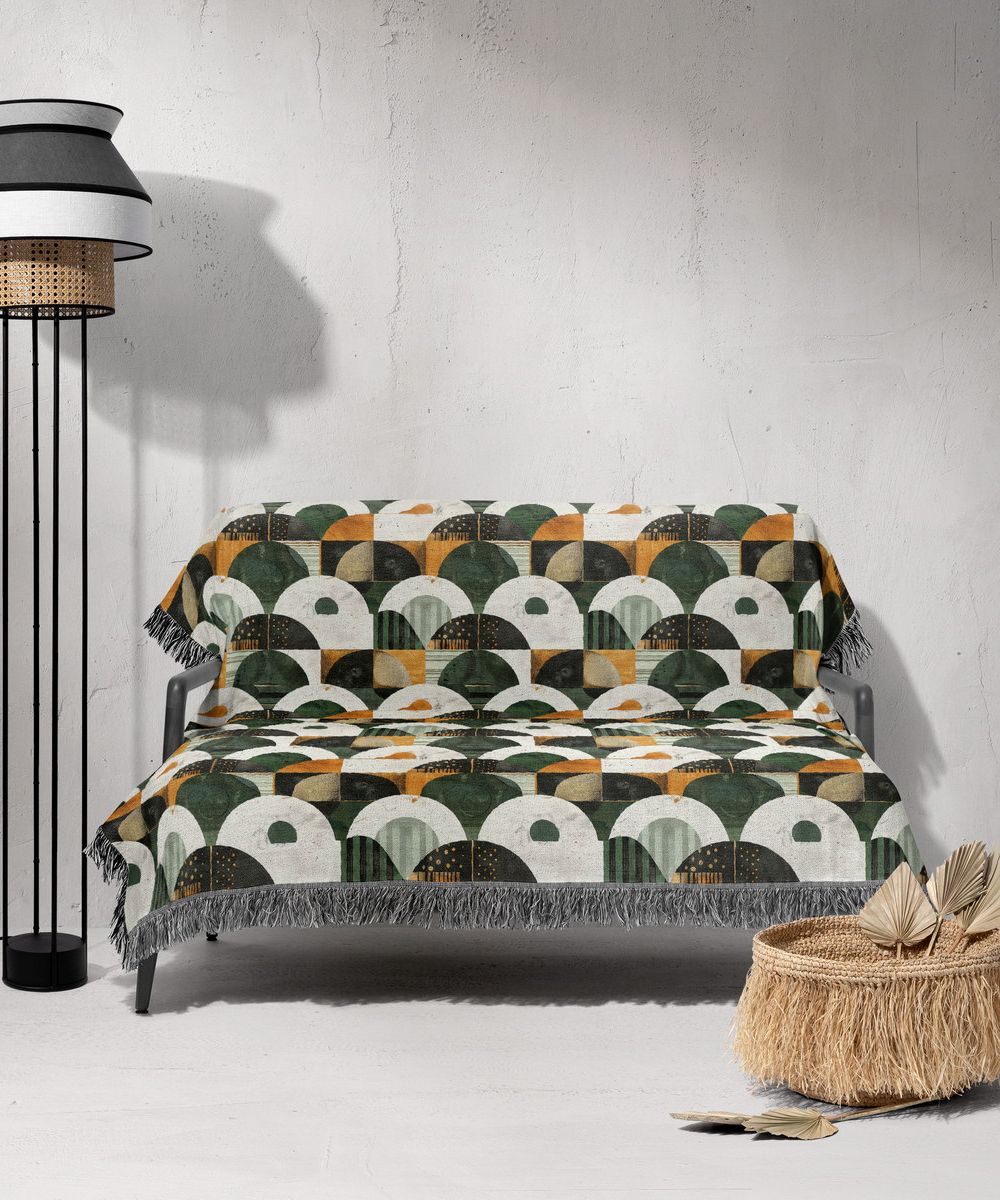 شال مبل ریش دار sofa shawl 49
