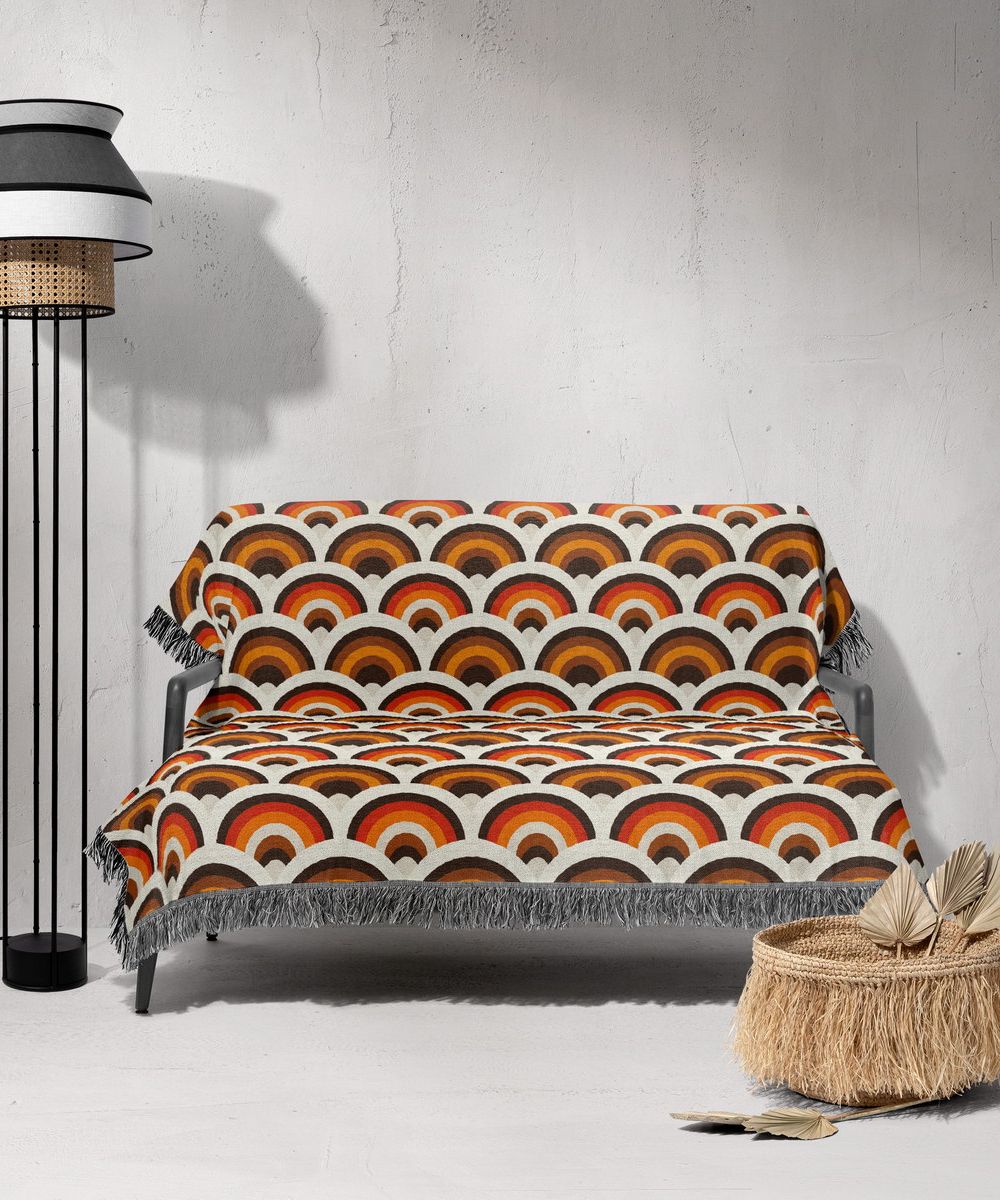شال مبل ریش دار sofa shawl 56