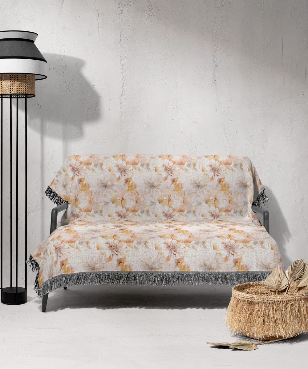 شال مبل ریش دار sofa shawl 66