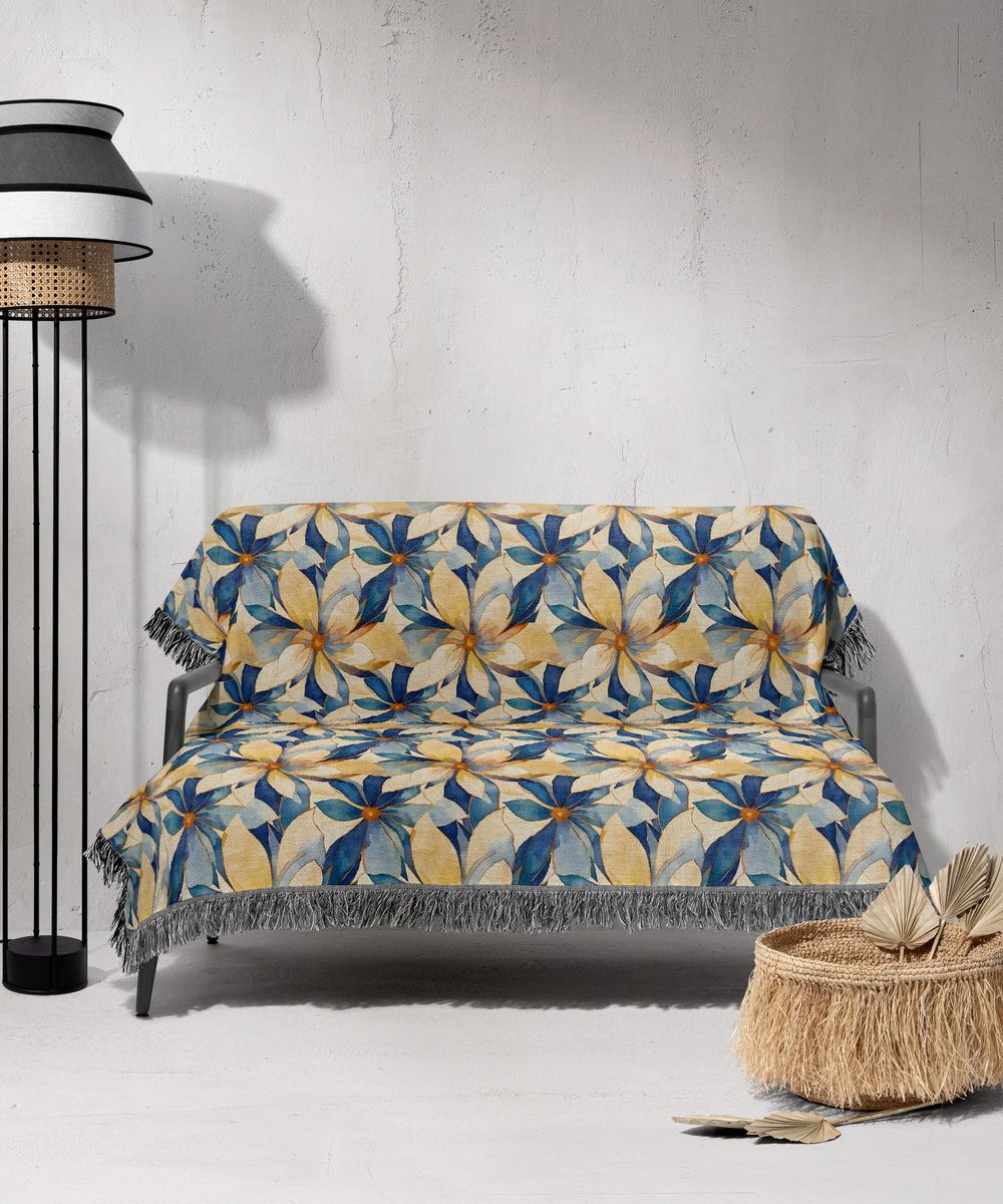 شال مبل ریش دار sofa shawl 67