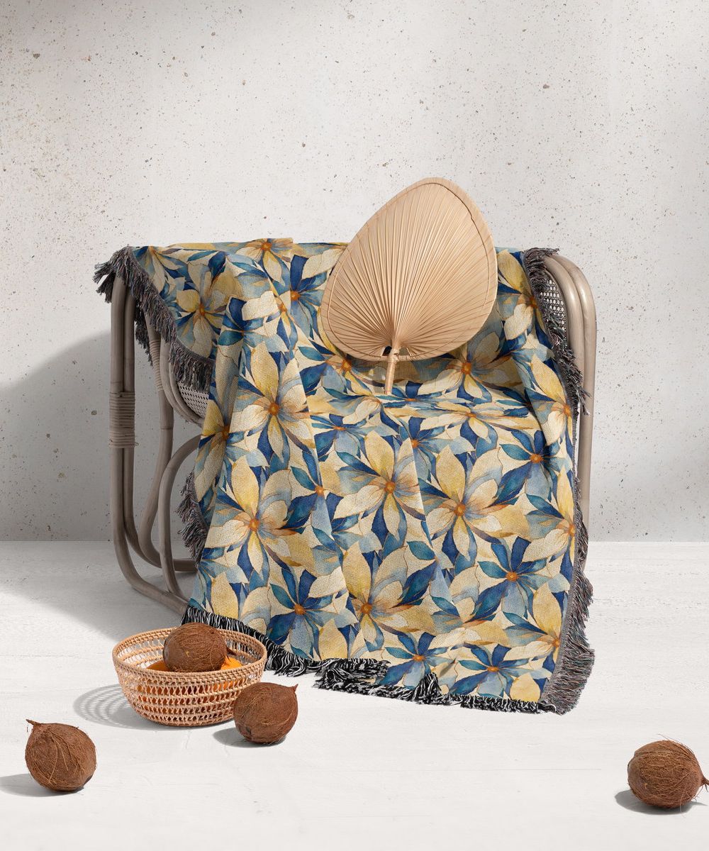 شال مبل ریش دار sofa shawl 67