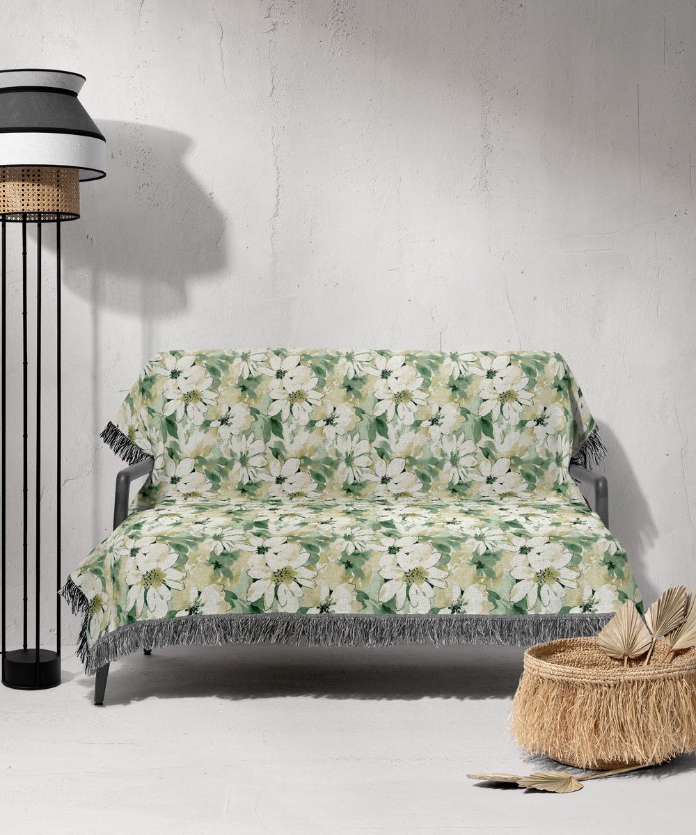 شال مبل ریش دار sofa shawl 68