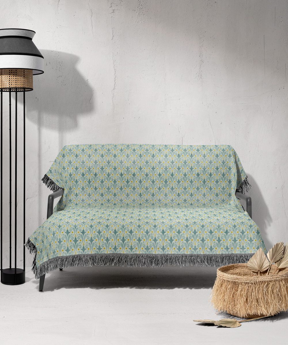 شال مبل ریش دار sofa shawl 71