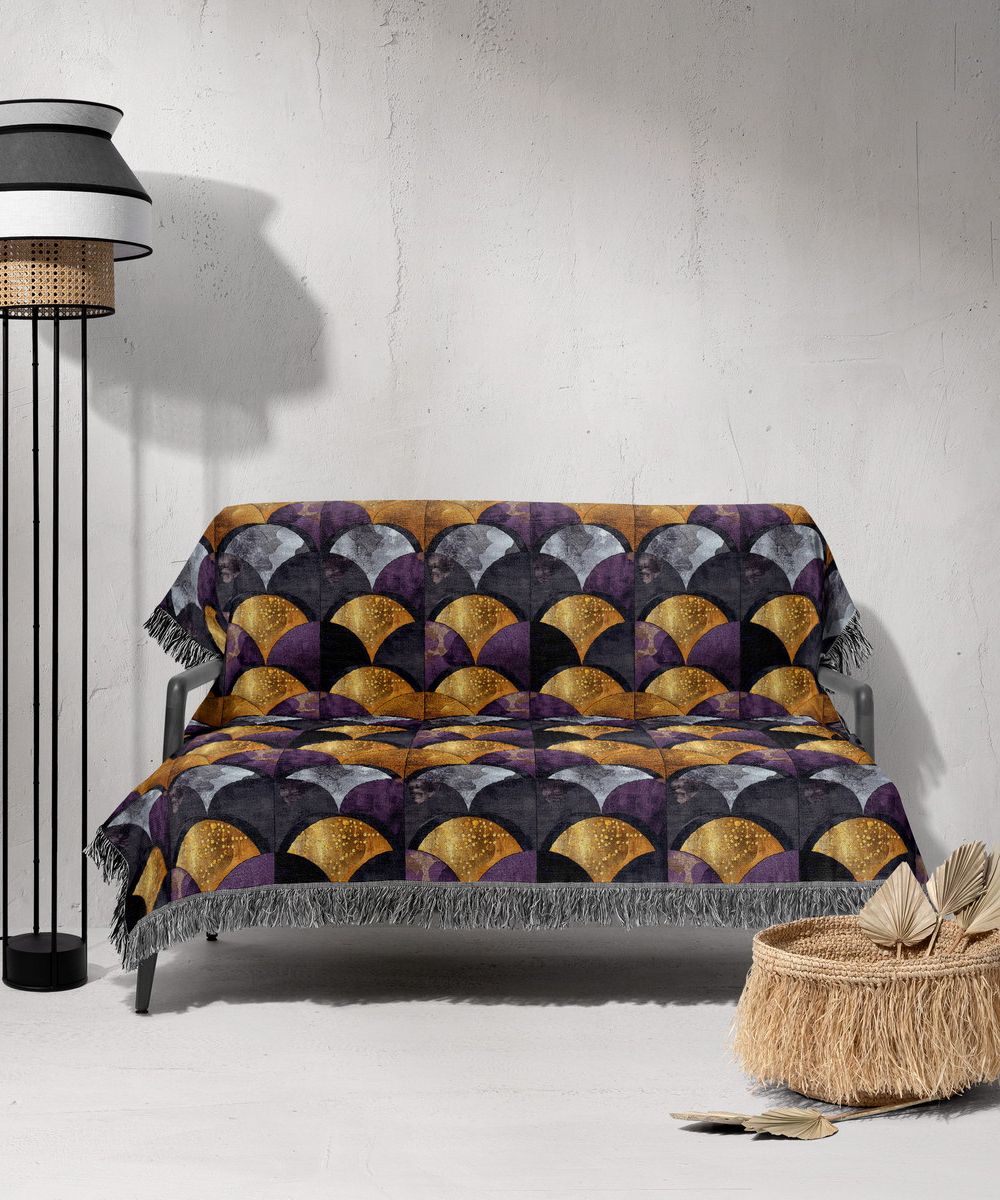 شال مبل ریش دار sofa shawl 75