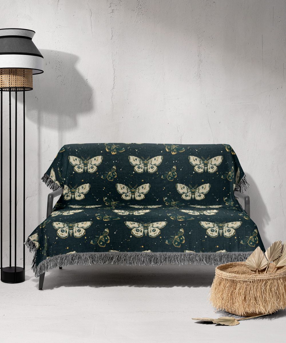 شال مبل ریش دار sofa shawl 77