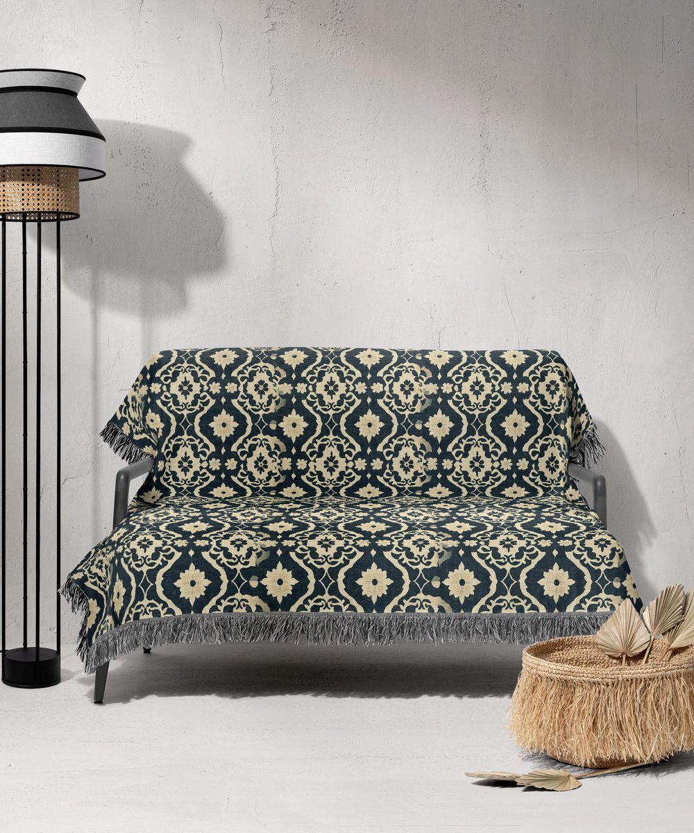 شال مبل ریش دار sofa shawl 100