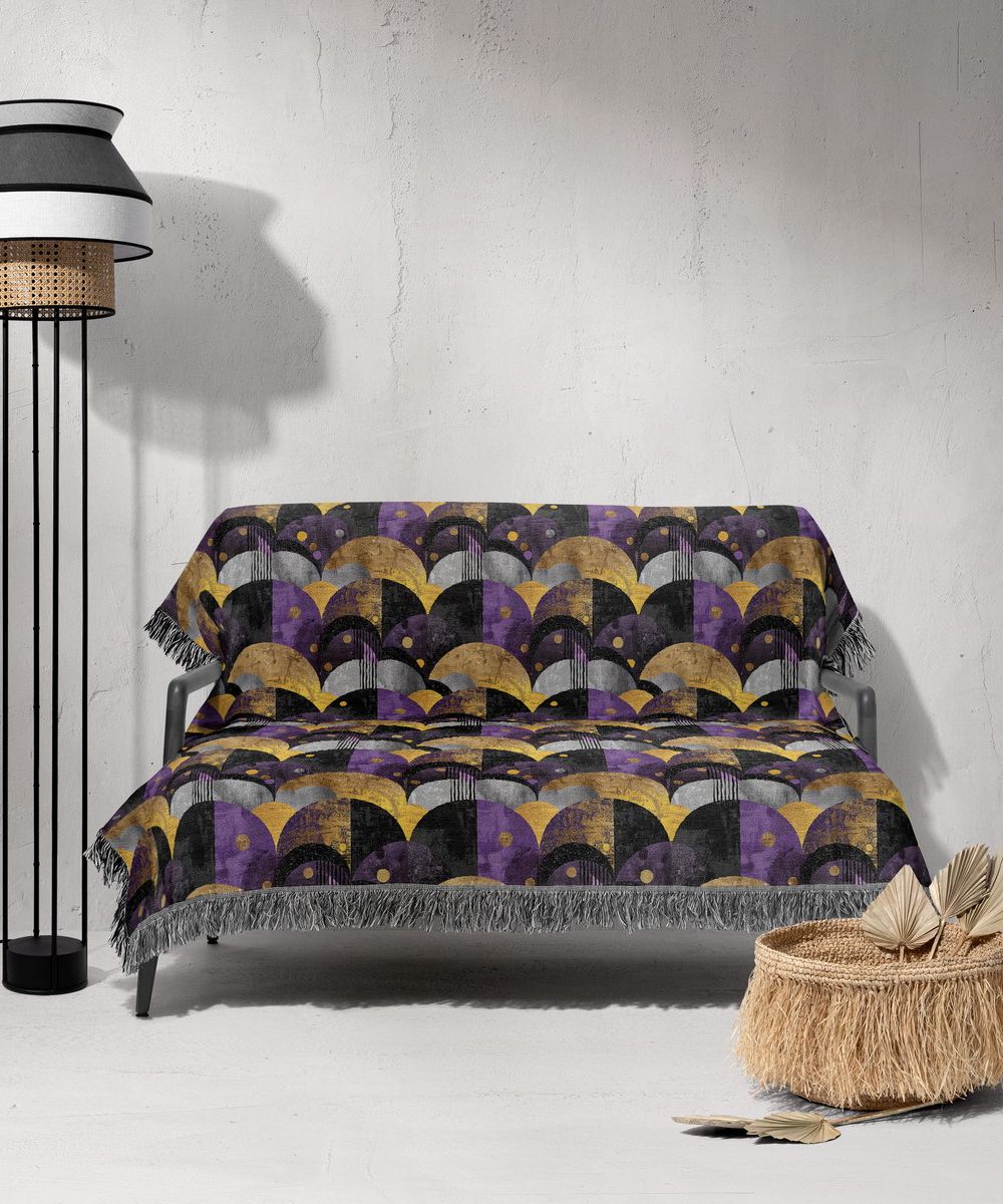 شال مبل ریش دار sofa shawl 115