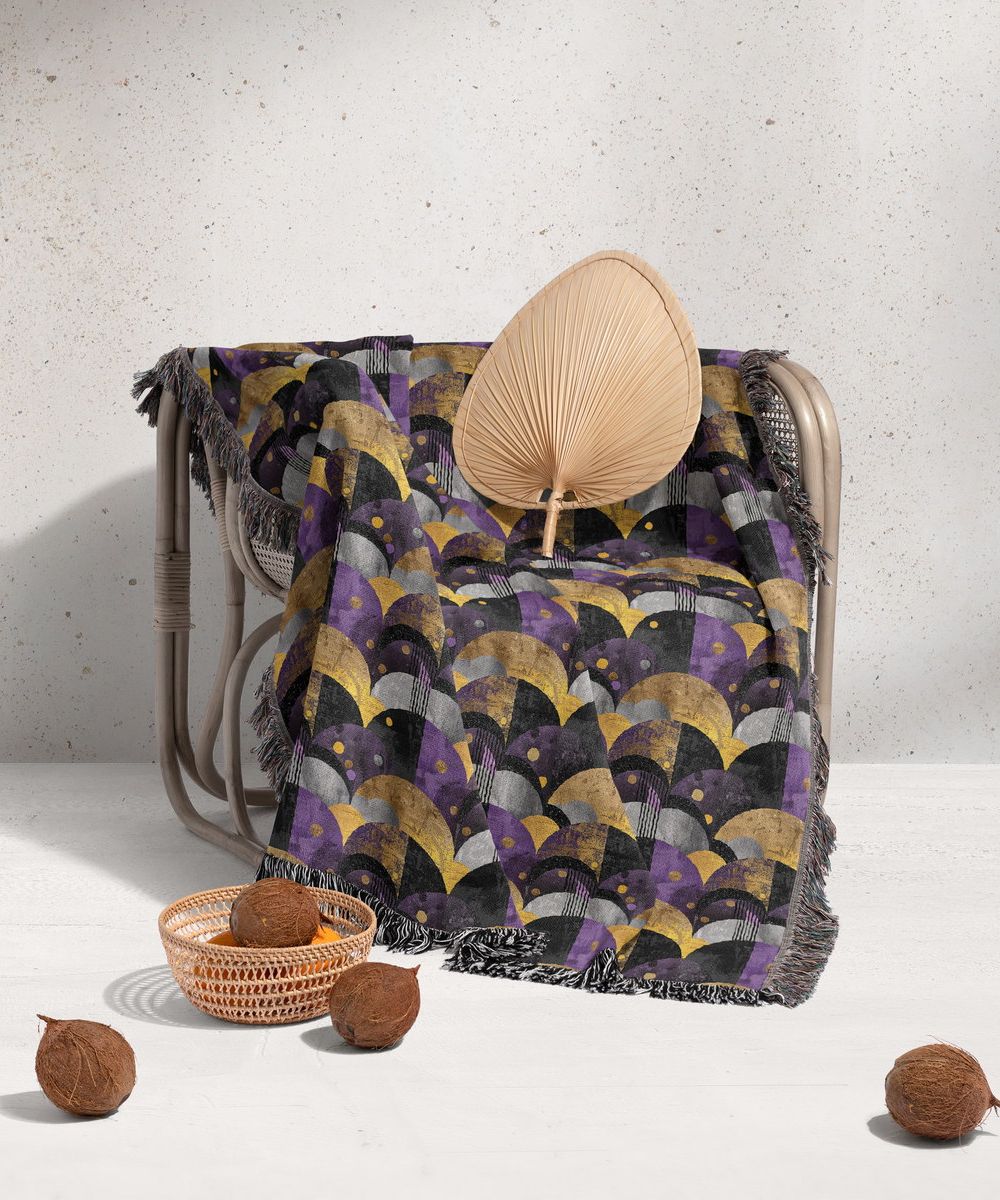 شال مبل ریش دار sofa shawl 115