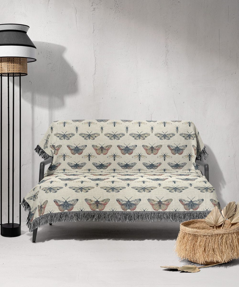 شال مبل ریش دار sofa shawl 117