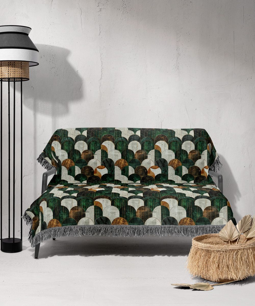 شال مبل ریش دار sofa shawl 126