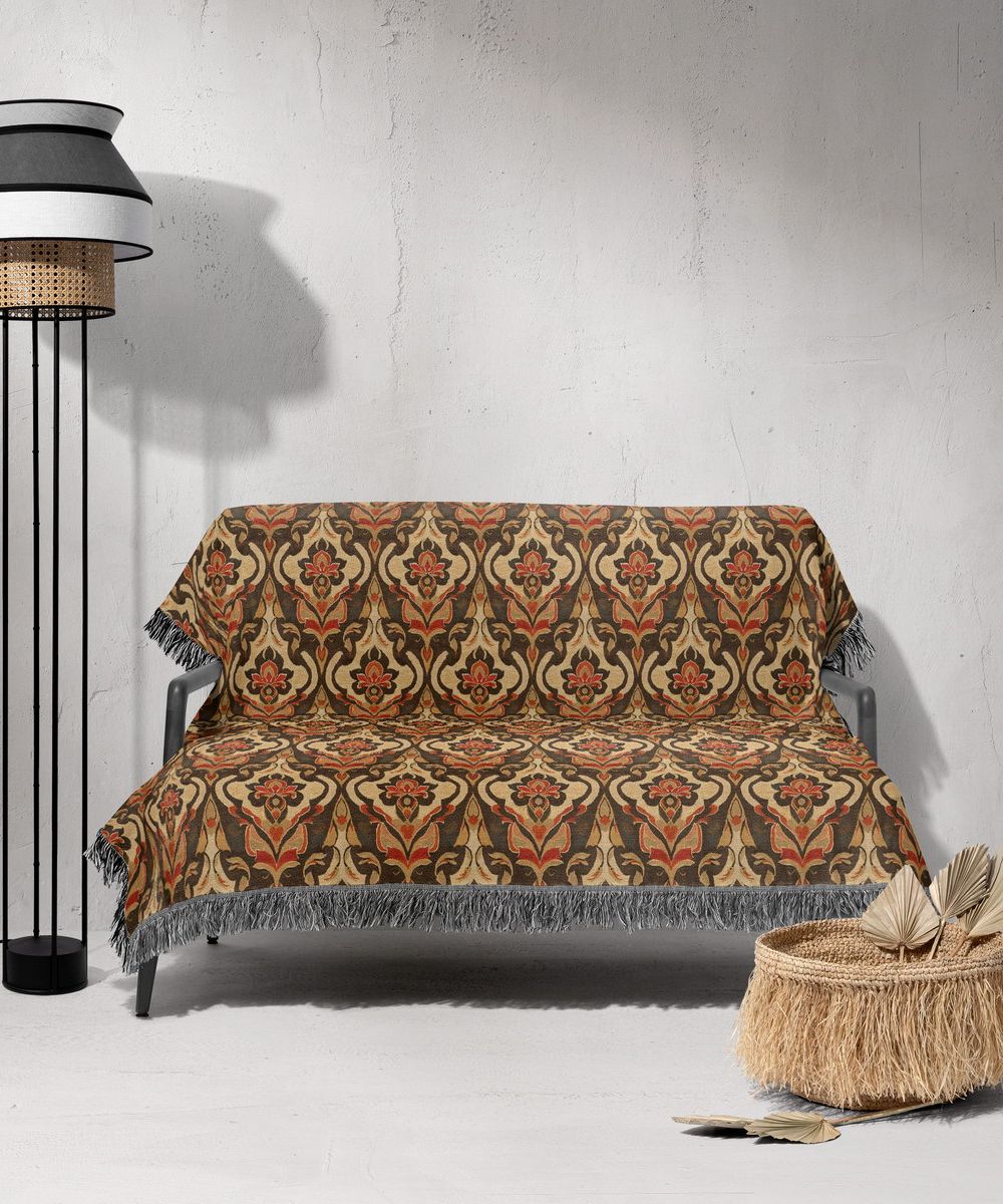 شال مبل ریش دار sofa shawl 132