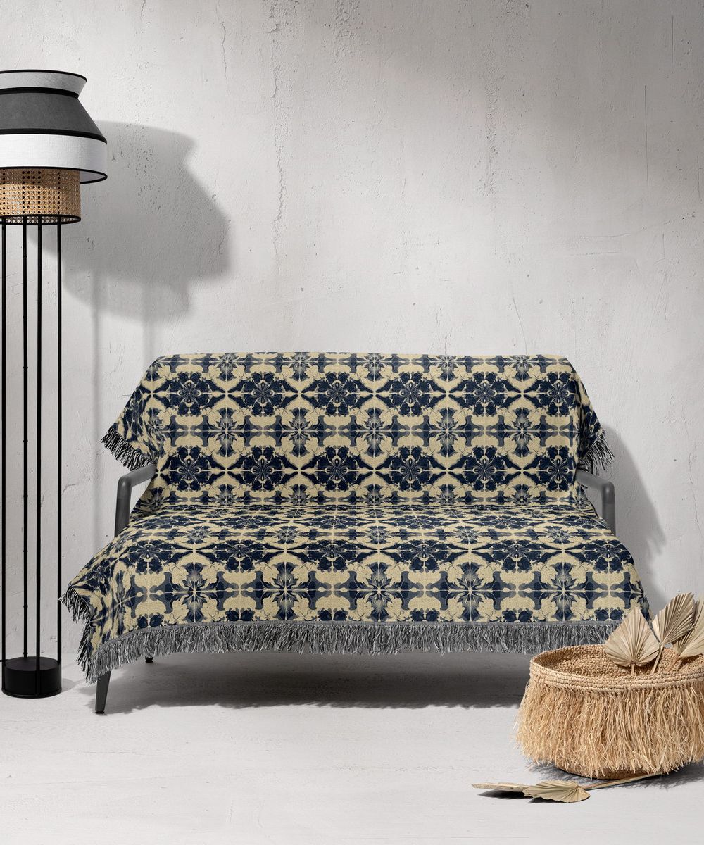 شال مبل ریش دار sofa shawl 137