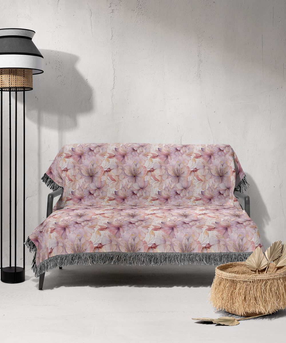 شال مبل ریش دار sofa shawl 143