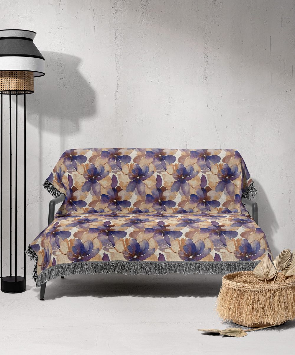 شال مبل ریش دار sofa shawl 144