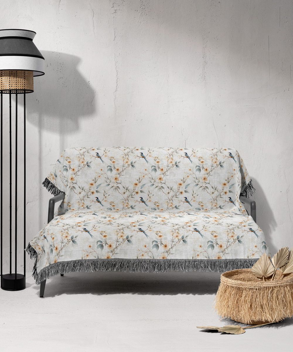 شال مبل ریش دار sofa shawl 146