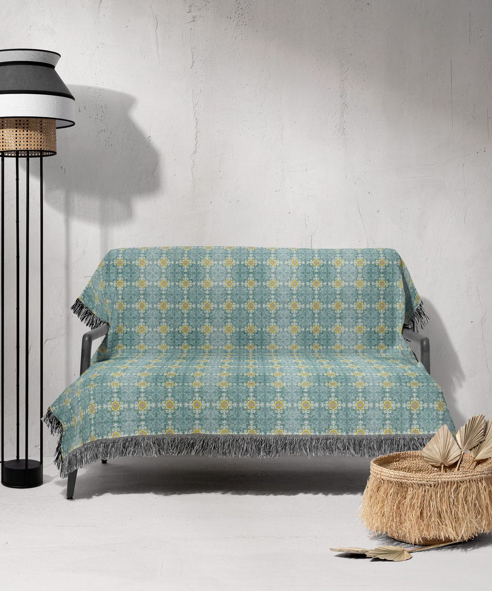 شال مبل ریش دار sofa shawl 148