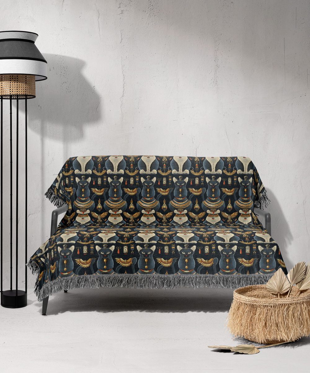 شال مبل ریش دار sofa shawl 168