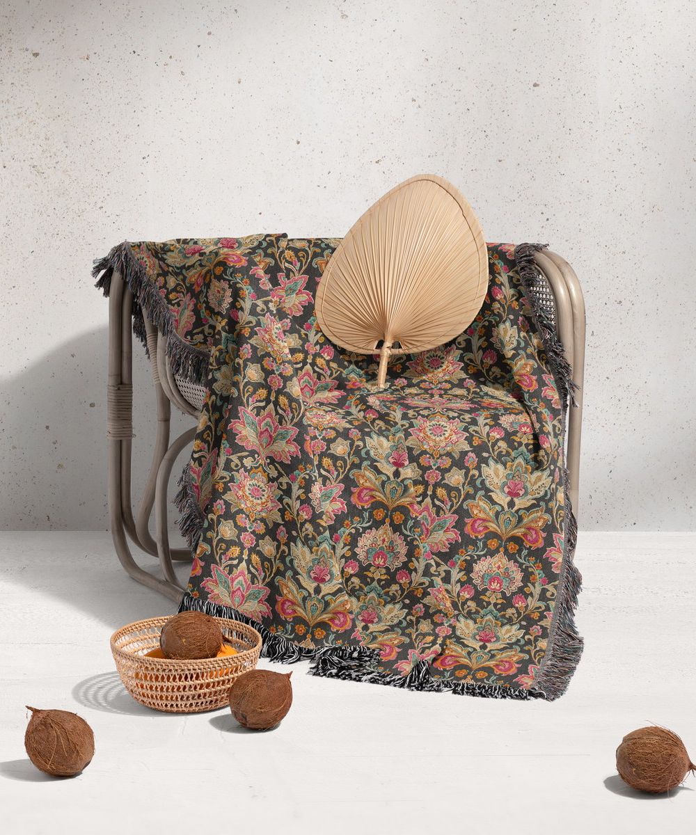 شال مبل ریش دار sofa shawl 171