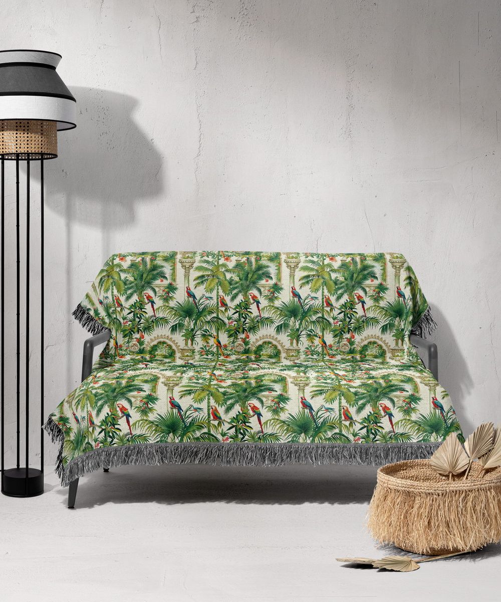 شال مبل ریش دار sofa shawl 172