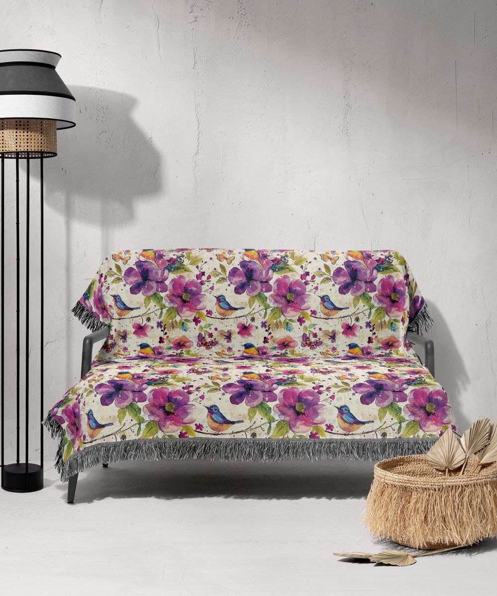 شال مبل ریش دار sofa shawl 179