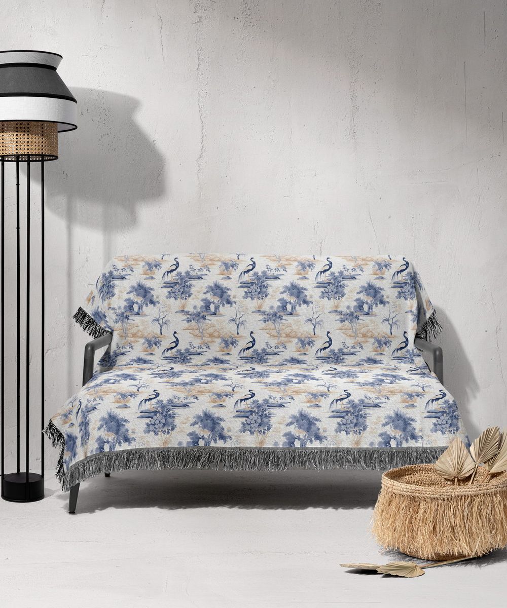 شال مبل ریش دار sofa shawl 182
