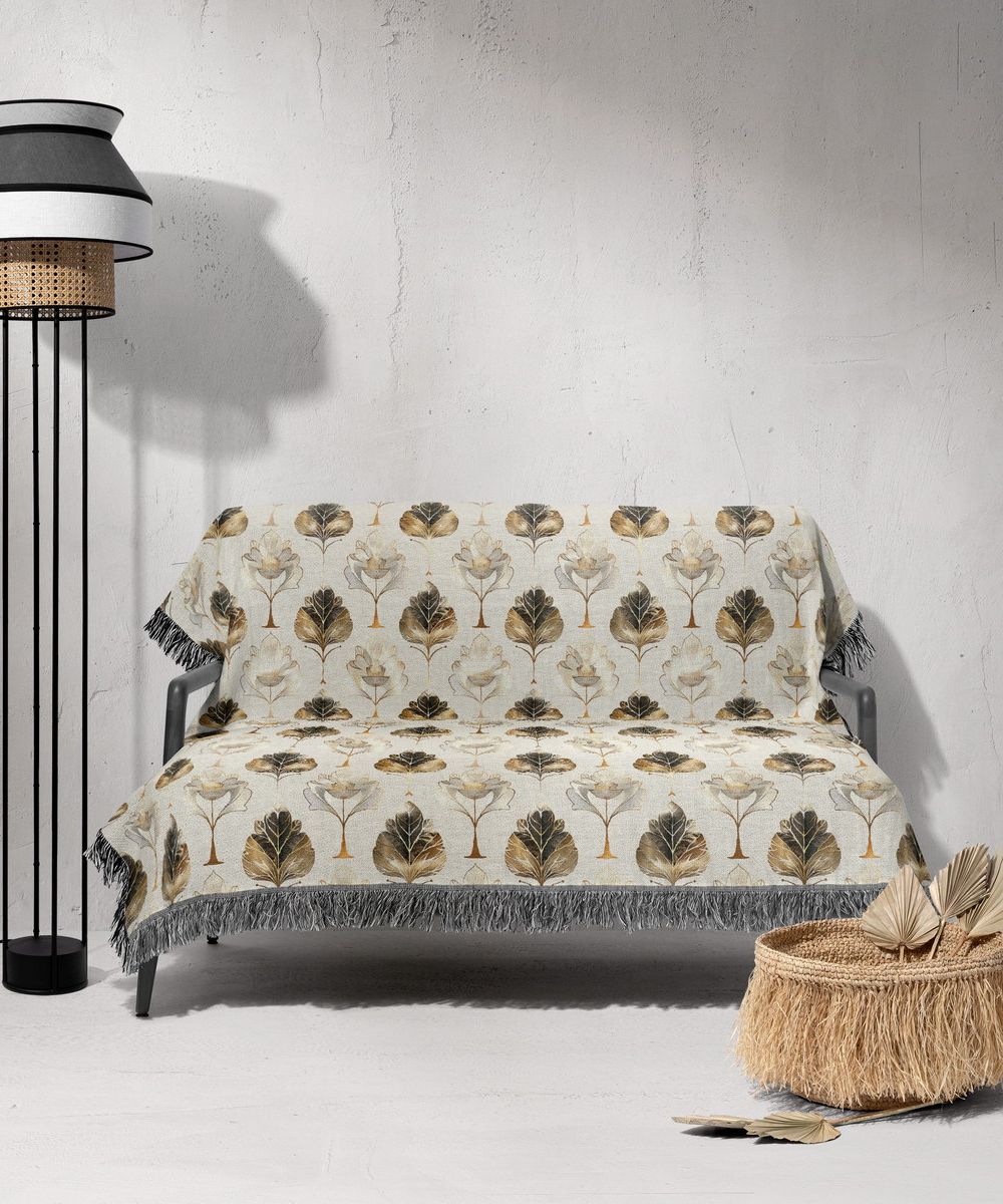 شال مبل ریش دار sofa shawl 186