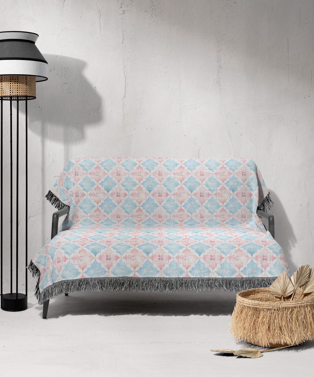 شال مبل ریش دار sofa shawl 192