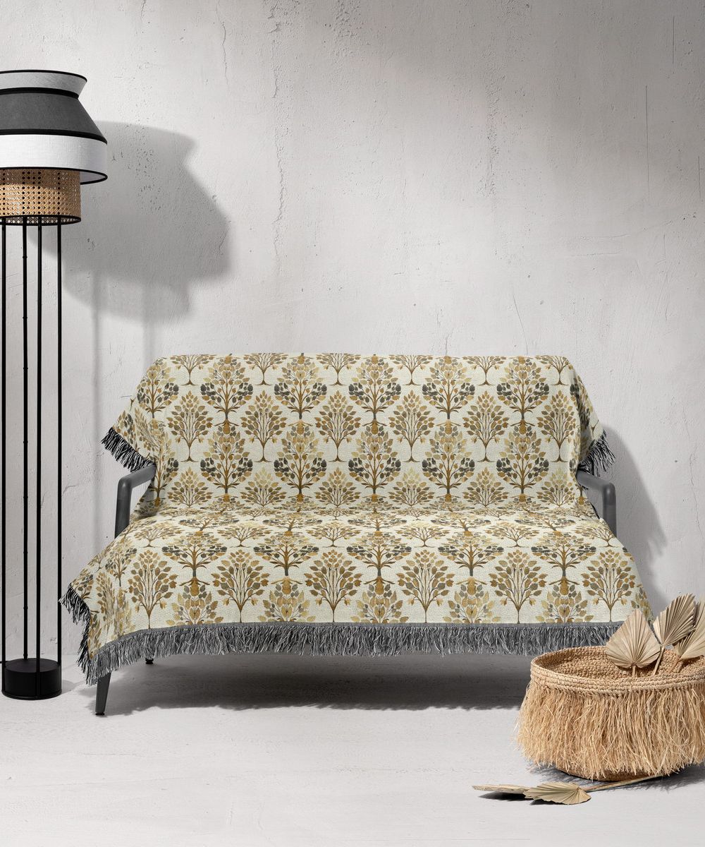 شال مبل ریش دار sofa shawl 198