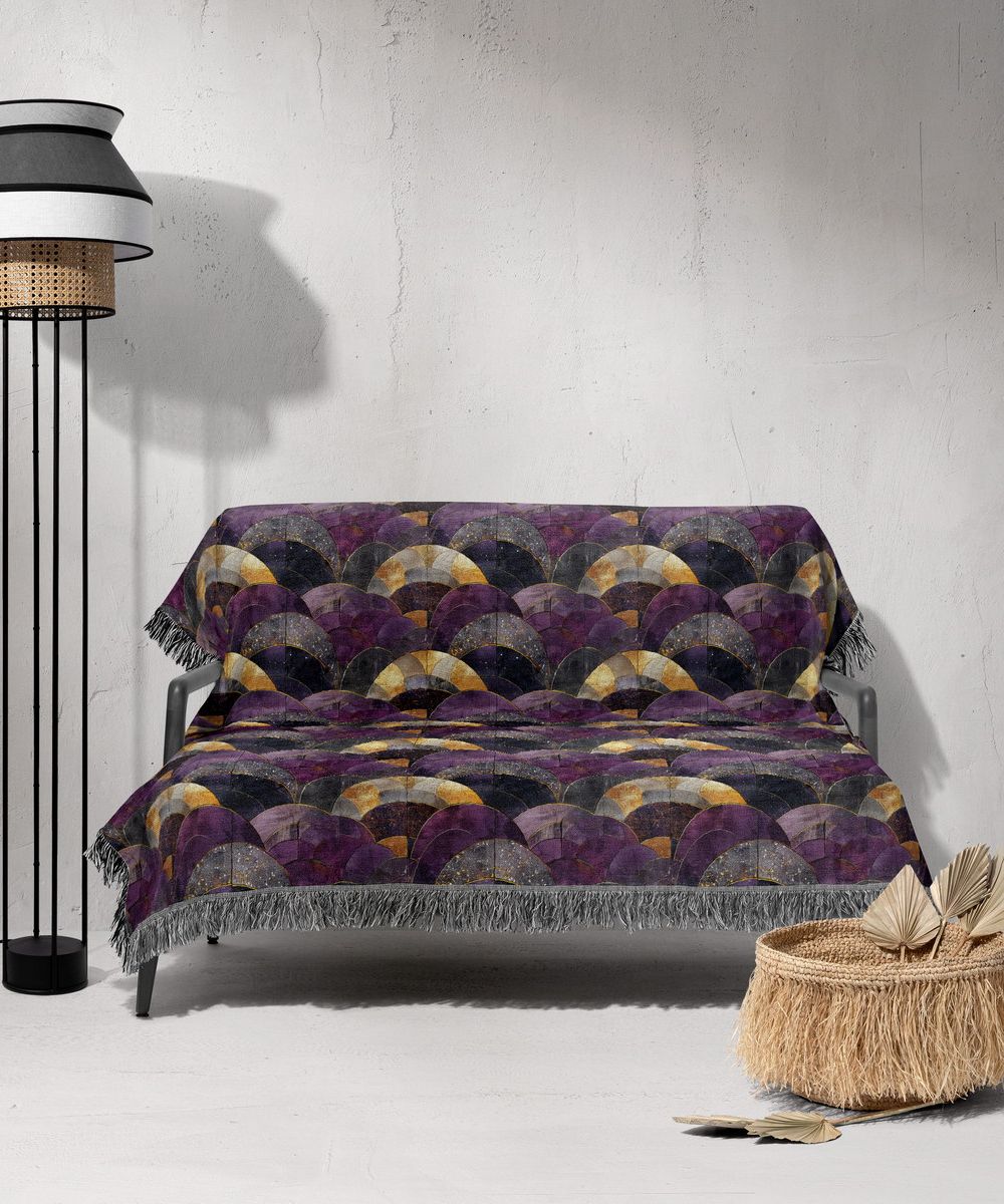 شال مبل ریش دار sofa shawl 200