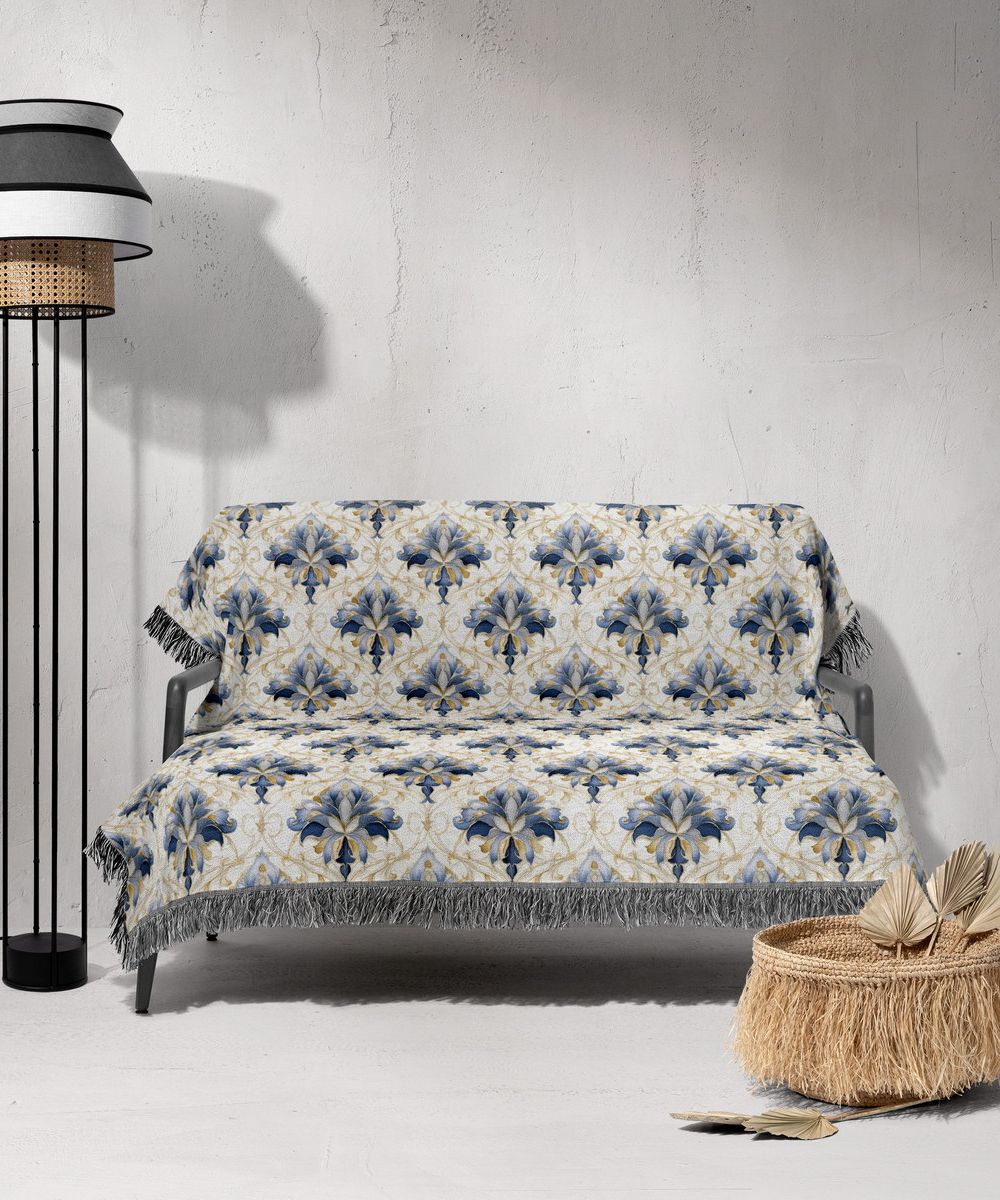 شال مبل ریش دار sofa shawl 201