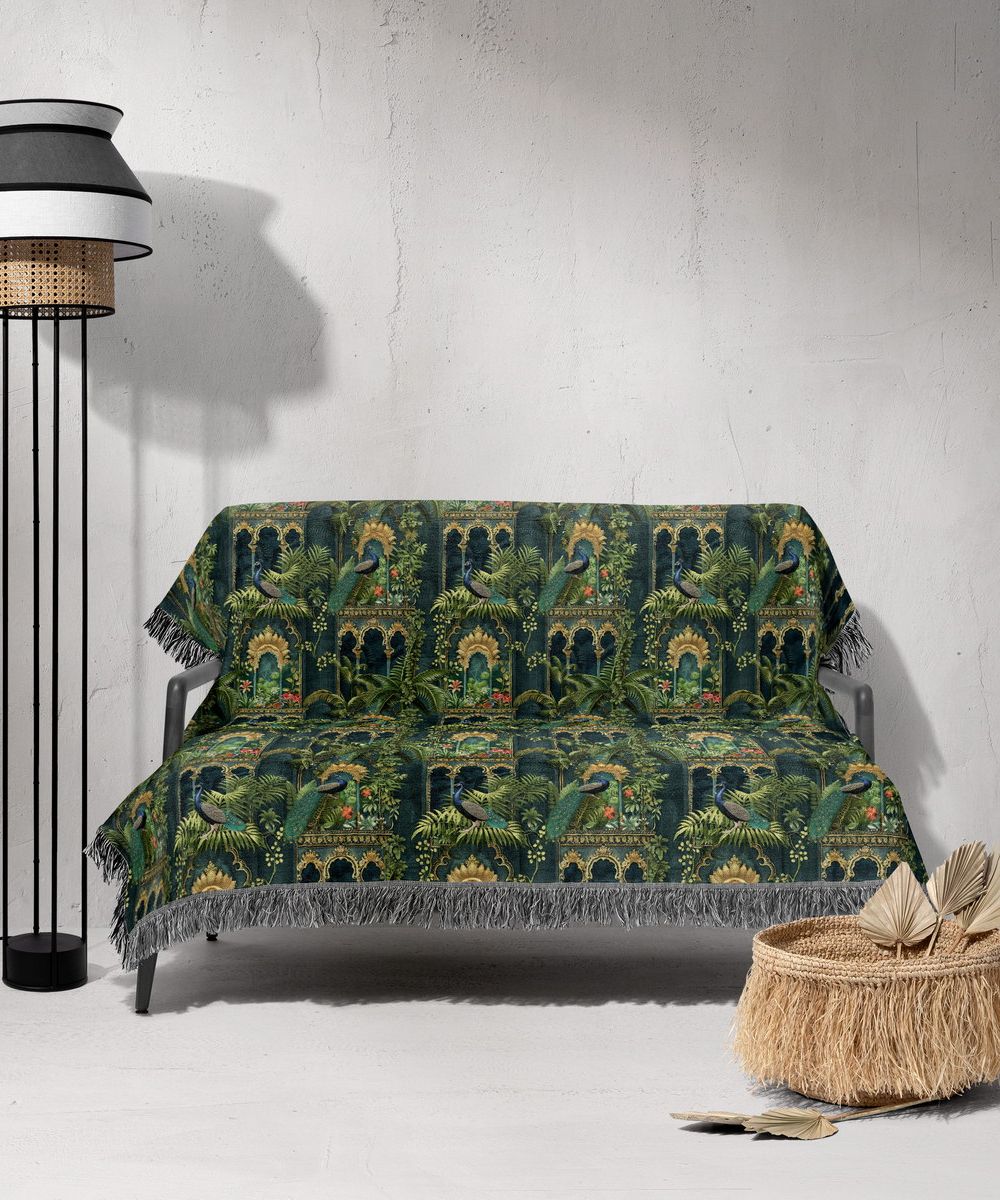 شال مبل ریش دار sofa shawl 205