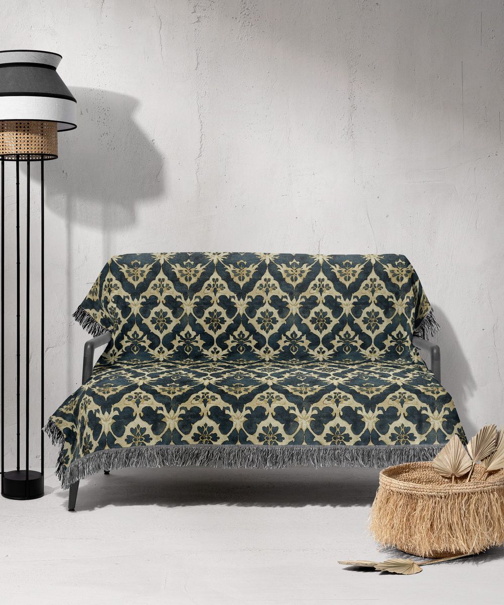 شال مبل ریش دار sofa shawl 207